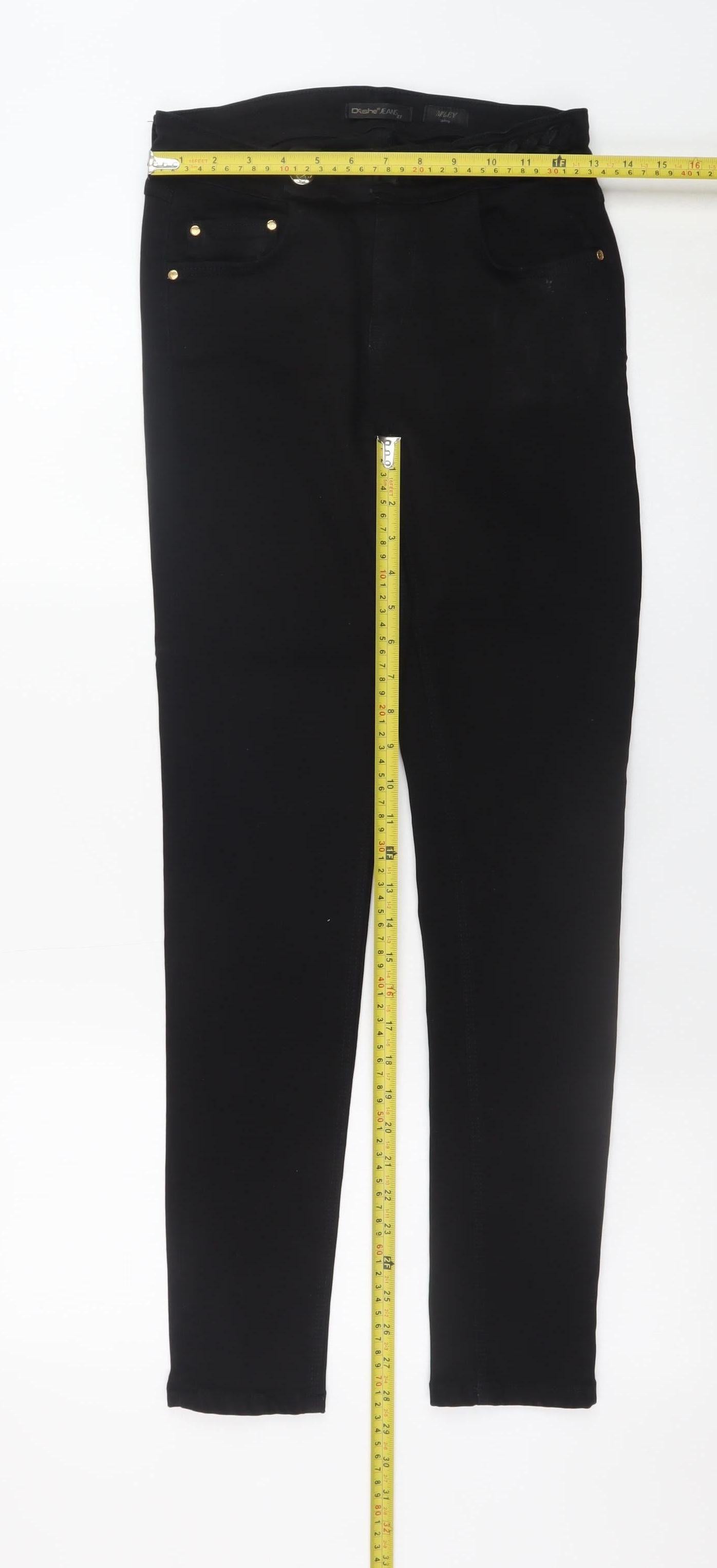 Dishe Jeans Women's Black Skinny Stretch Denim Jeans Size 27