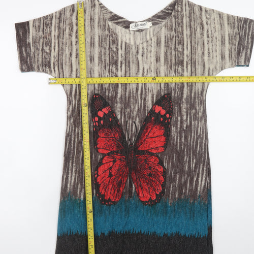 Jasmine London Women’s Multicoloured Butterfly T-Shirt Dress S