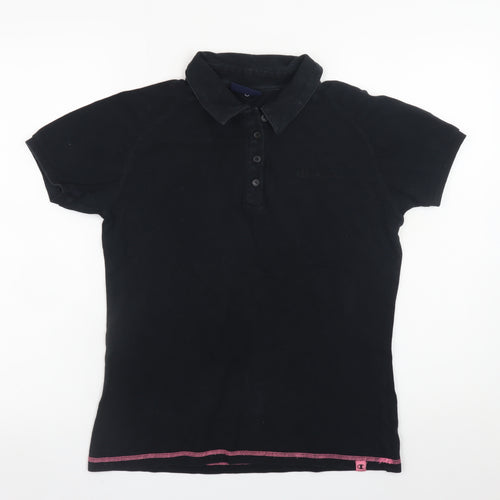 Champion Men's Black Polo Shirt L Regular Fit Cotton