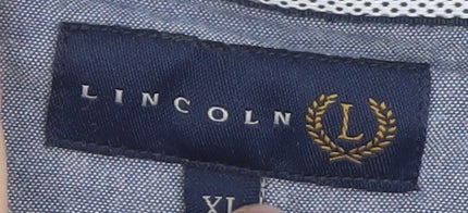 Lincoln Men's Grey Marl Cotton Blend Polo Shirt XL