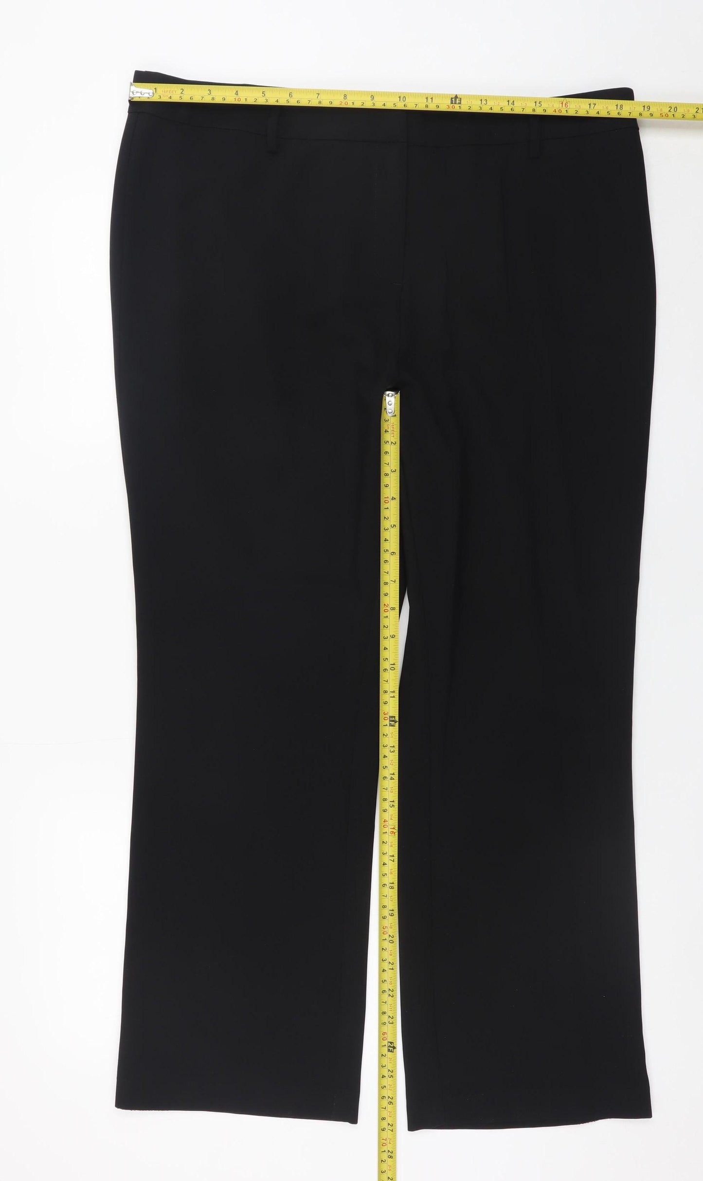 Papaya Collection Women Black Size 16 Straight Leg Work Trousers