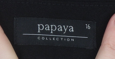 Papaya Collection Women Black Size 16 Straight Leg Work Trousers
