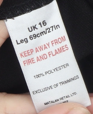 Papaya Collection Women Black Size 16 Straight Leg Work Trousers