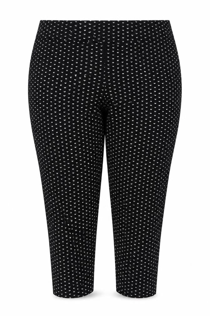 APT.9 Women’s Black Geometric Cropped Trousers Size 20 Plus