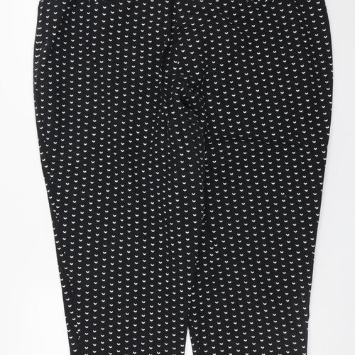 APT.9 Women’s Black Geometric Cropped Trousers Size 20 Plus