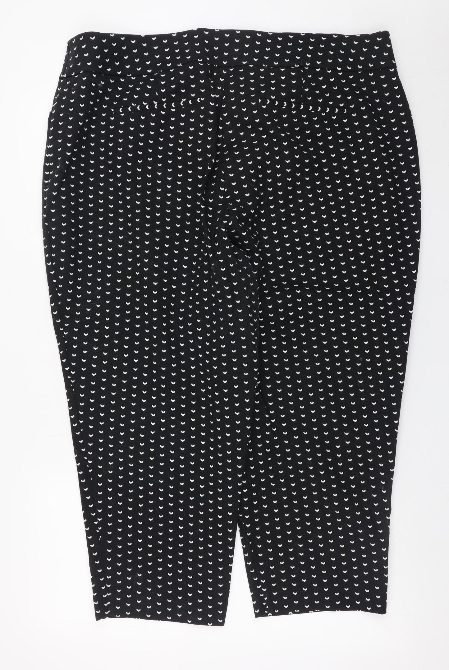 APT.9 Women’s Black Geometric Cropped Trousers Size 20 Plus