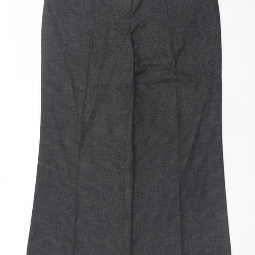 New Look Women’s Grey Checked Dress Pants Size 14 Workwear Trousers
