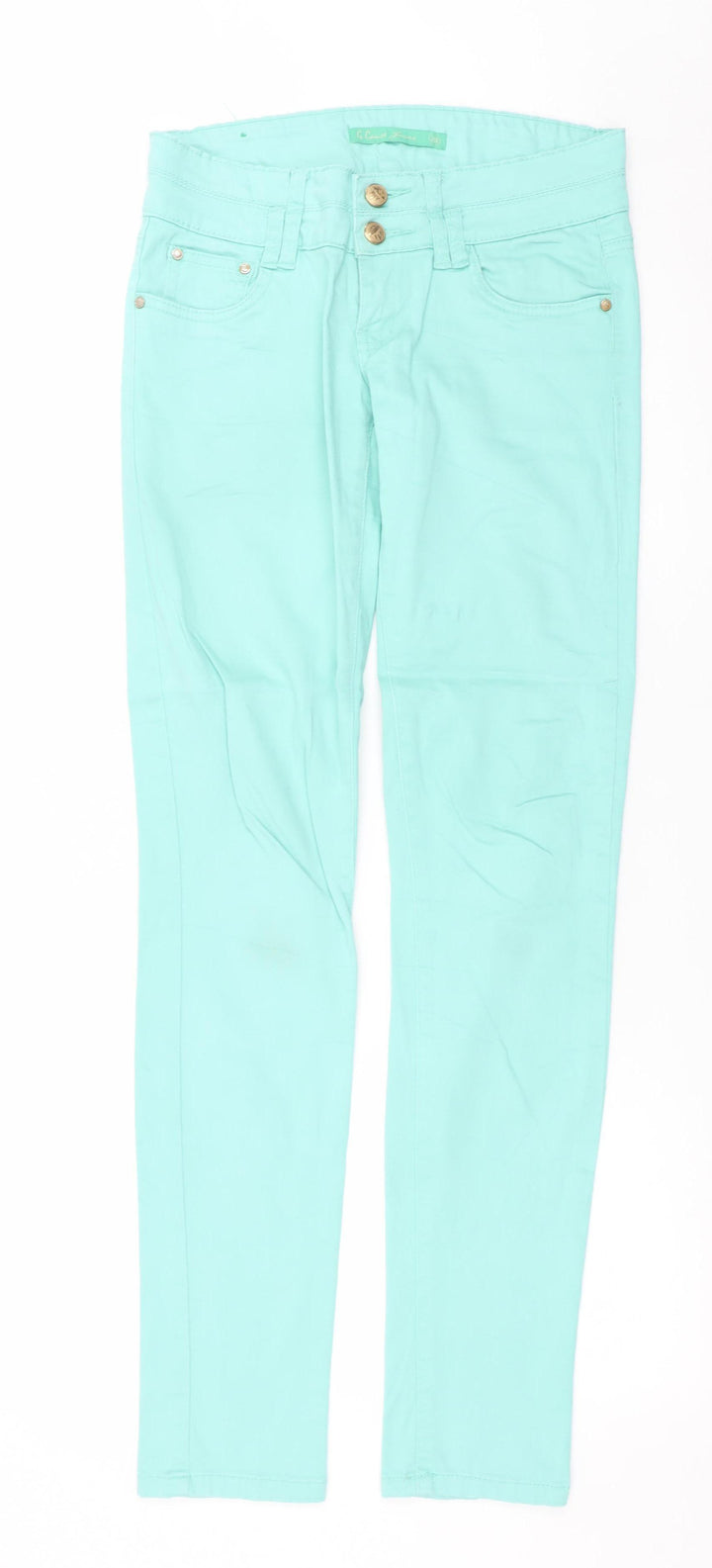 G. Cause Women’s Green Skinny Jeans 28 Slim Fit Stretch Mid Rise