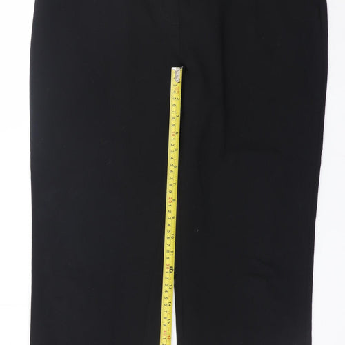 Dunnes Stores Women's Black Cropped Stretch Jersey Trousers Size M