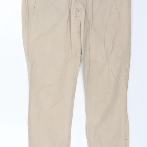 Zara Basic Men's Beige XS Slim Fit Chino Trousers