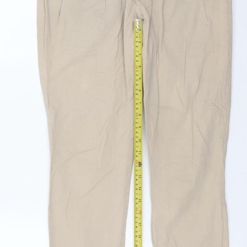 Zara Basic Men's Beige XS Slim Fit Chino Trousers