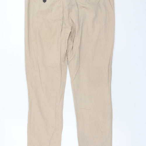Zara Basic Men's Beige XS Slim Fit Chino Trousers
