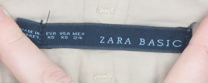 Zara Basic Men's Beige XS Slim Fit Chino Trousers