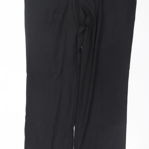 George Men's Black Regular Fit Dress Pants 33W 33L Formal Trousers