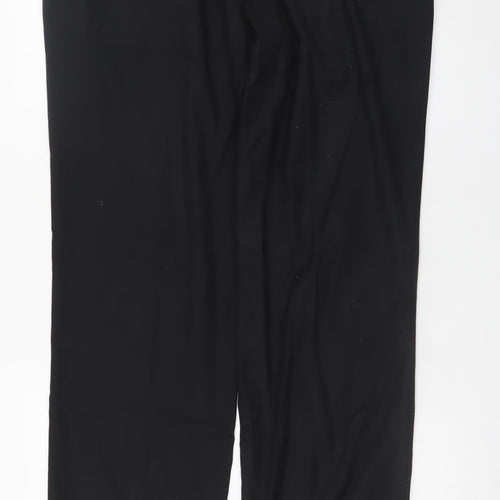 George Men's Black Regular Fit Dress Pants 33W 33L Formal Trousers