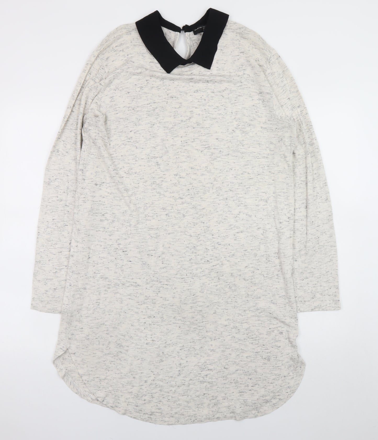 Wear On Collection Women's Grey Collared Shift Dress Size 14
