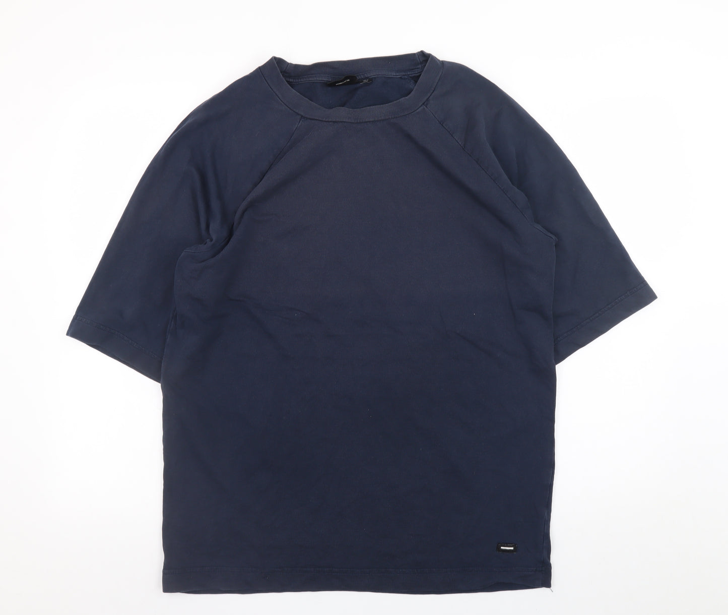 Dr Denim Mens Navy Crew Neck Short Sleeve Supima Cotton T-Shirt Small