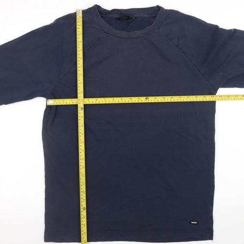 Dr Denim Mens Navy Crew Neck Short Sleeve Supima Cotton T-Shirt Small