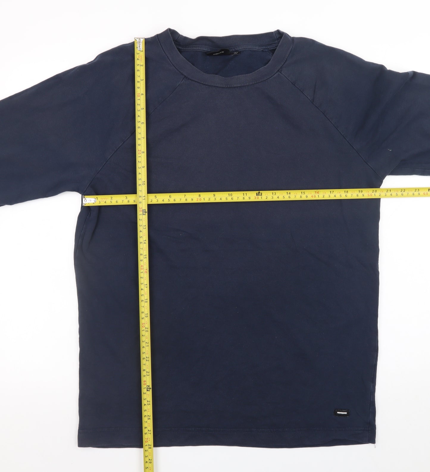 Dr Denim Mens Navy Crew Neck Short Sleeve Supima Cotton T-Shirt Small