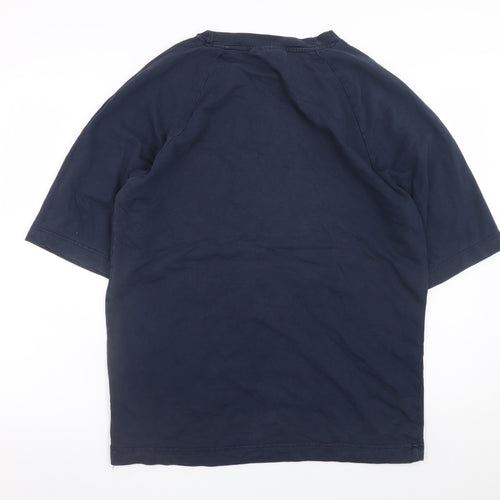 Dr Denim Mens Navy Crew Neck Short Sleeve Supima Cotton T-Shirt Small