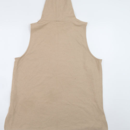 Marks and Spencer Women’s Beige Sleeveless Roll Neck Knit Jumper Size 20