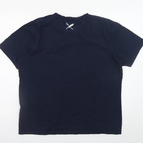 TOBEFRANK Men’s Blue Brower XL Crew Neck Recycled Cotton T-Shirt