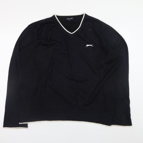 Slazenger Men's Black V-Neck Acrylic Golf Jumper M
