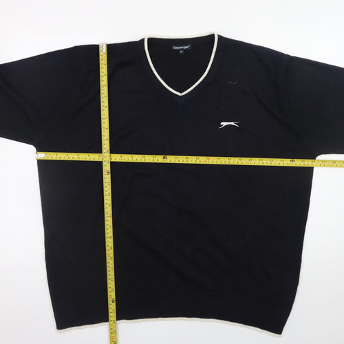 Slazenger Men's Black V-Neck Acrylic Golf Jumper M