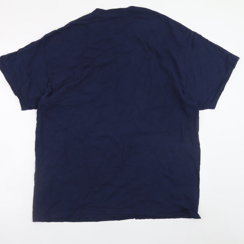 Longsands Men's Navy XL Graphic Raquet Club Cotton T-Shirt