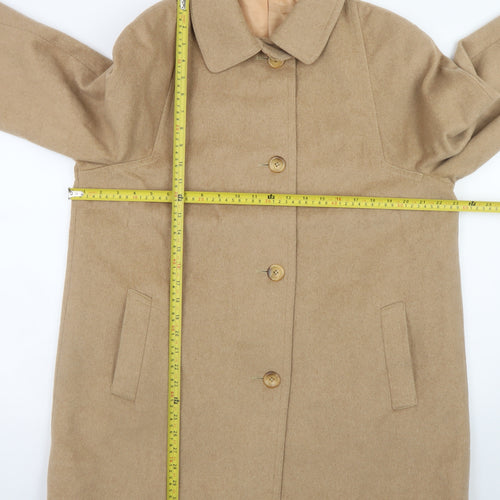 Lampert London Women's Beige Cashmere Wool Overcoat UK 16 Classic Style