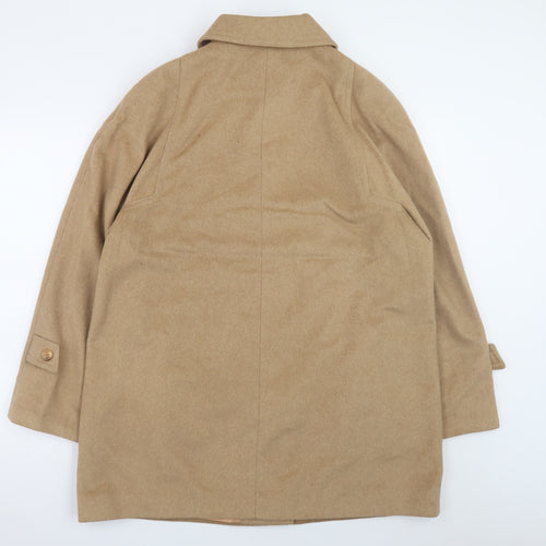 Lampert London Women's Beige Cashmere Wool Overcoat UK 16 Classic Style