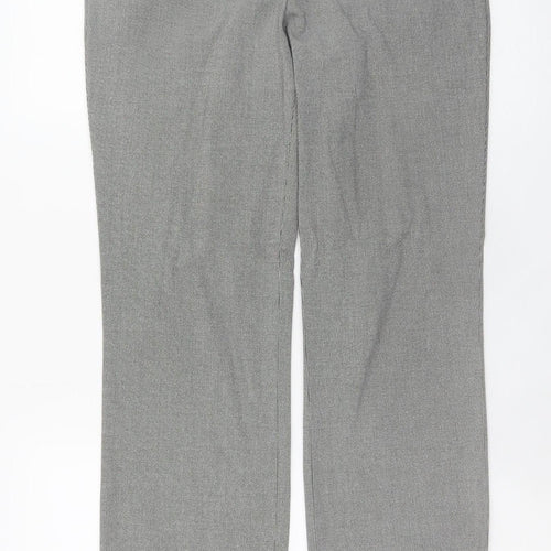 Stockh LM Women’s Grey Checked Straight Trousers Size 12