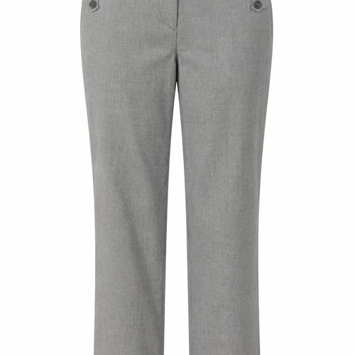 Stockh LM Women’s Grey Checked Straight Trousers Size 12