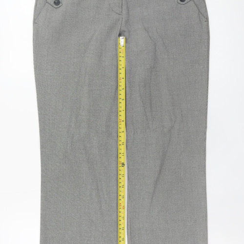Stockh LM Women’s Grey Checked Straight Trousers Size 12