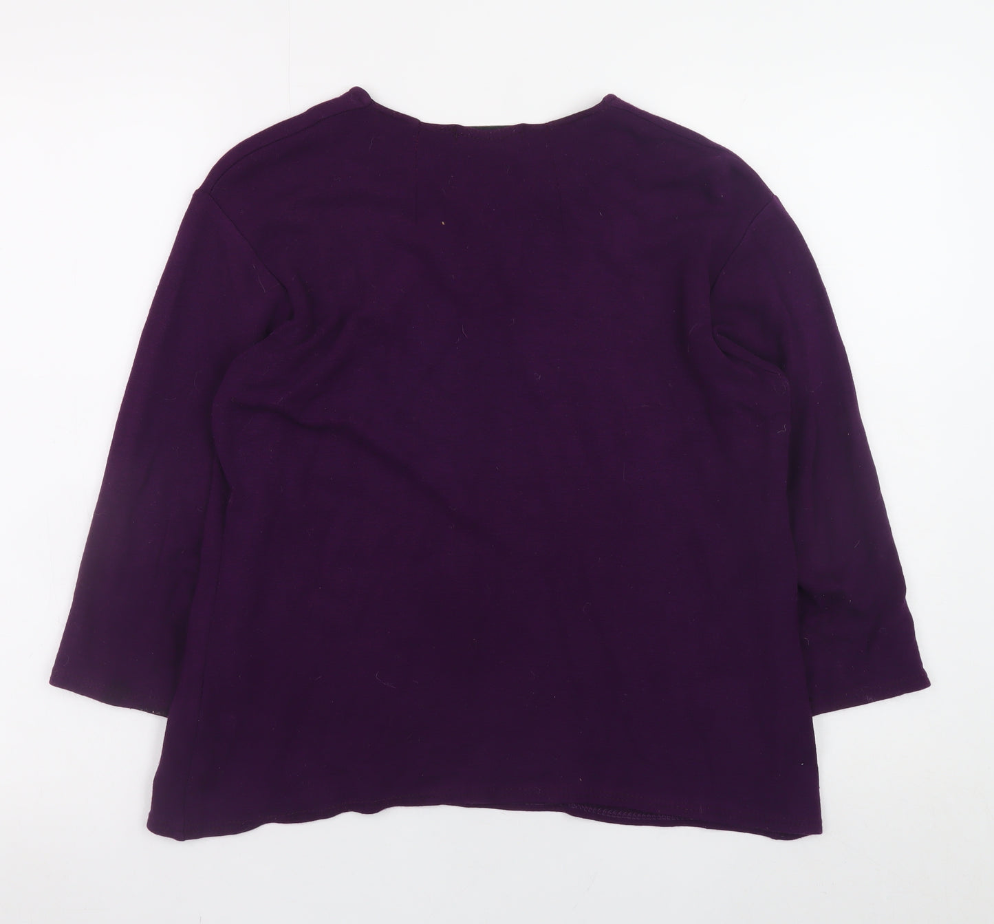 Melissa Women's Purple Embroidered Viscose Tunic Blouse M