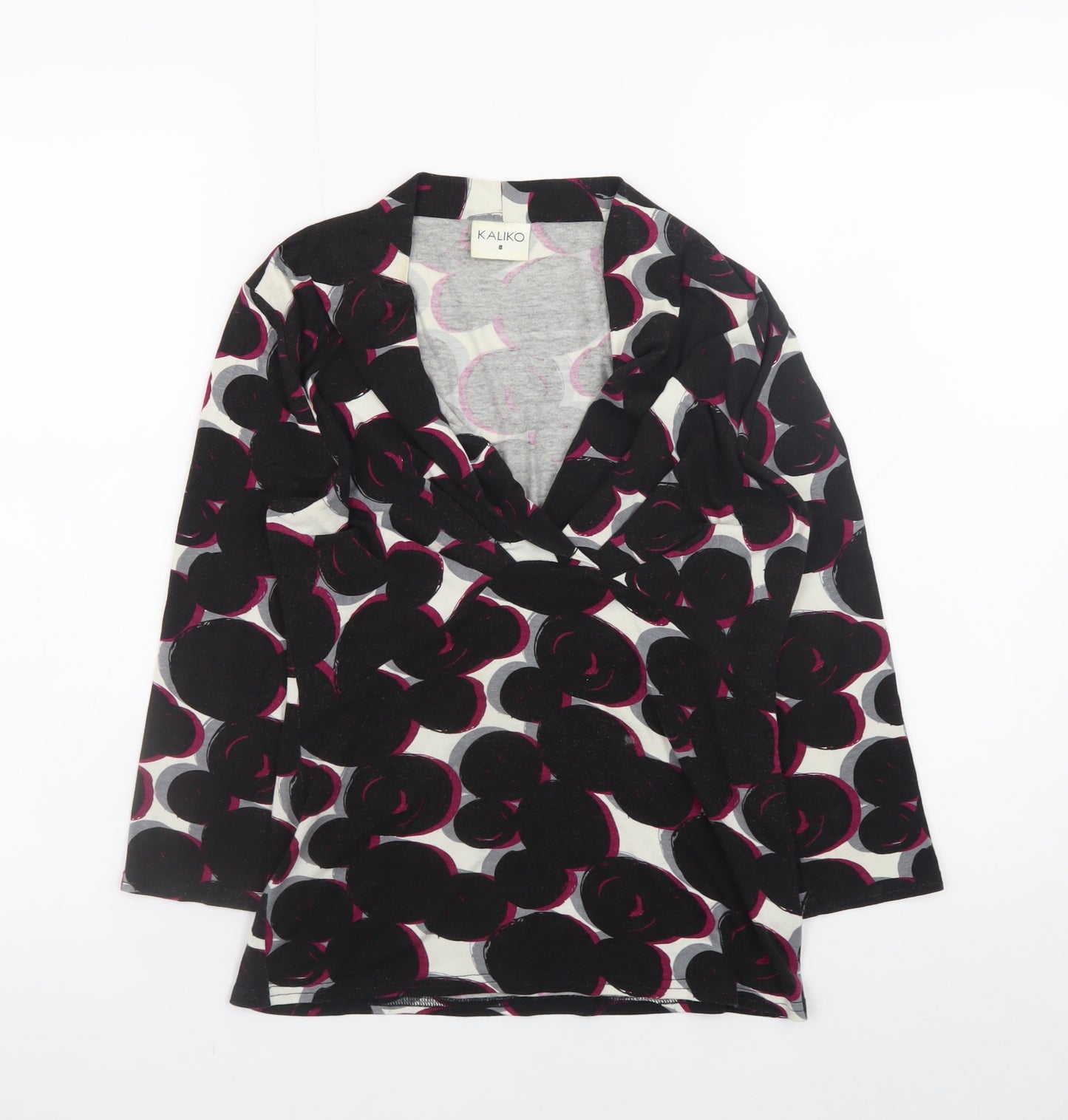 Kaliko Women’s Multicoloured Floral Wrap Blouse Size 8