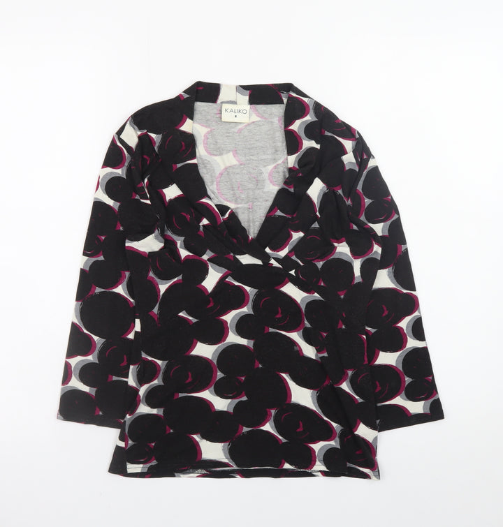 Kaliko Women’s Multicoloured Floral Wrap Blouse Size 8