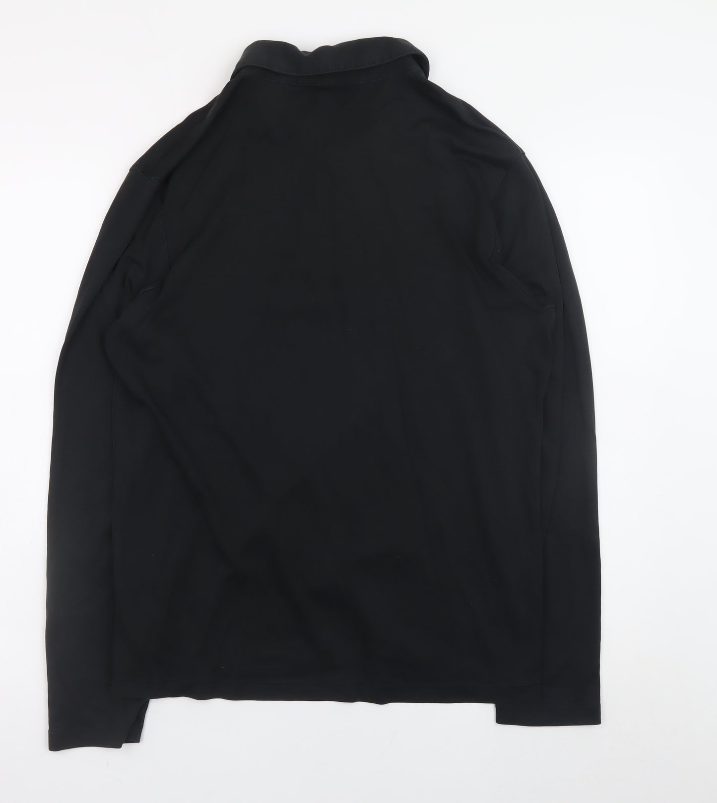 Michael Kors Men’s Black Long Sleeve Cotton Polo T-Shirt M