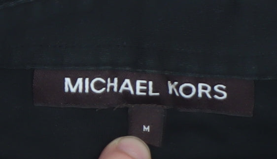 Michael Kors Men’s Black Long Sleeve Cotton Polo T-Shirt M
