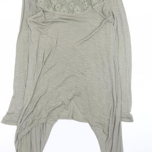 TU Women’s Green Long Sleeve Lace Back Tunic Blouse Size 12