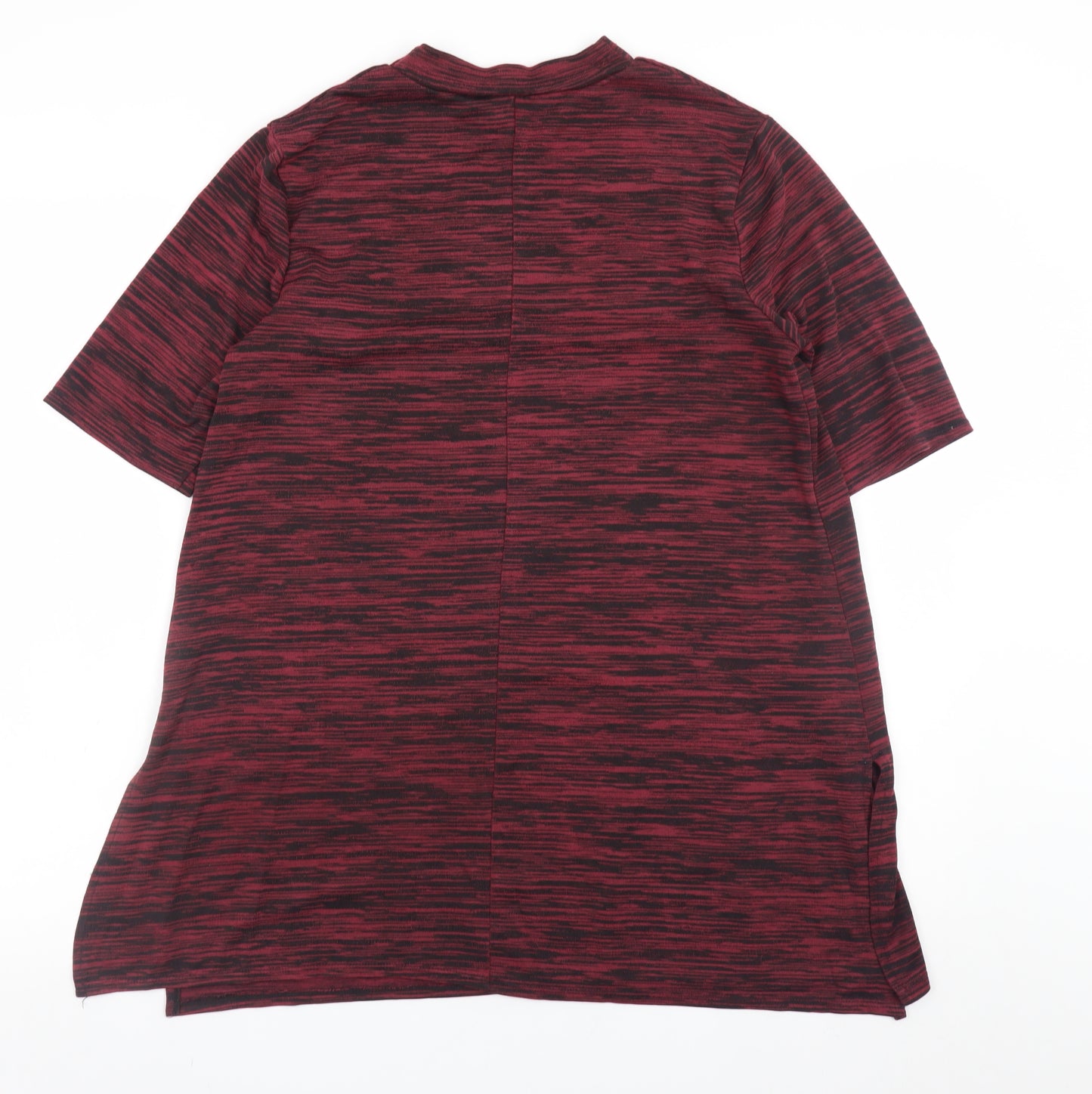 Papaya Weekend Women Red Lace Panel Tunic T-Shirt Size 14