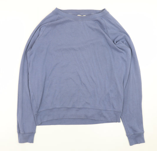 Hush Womens Blue XS Pullover Cotton Sweatshirt Casual