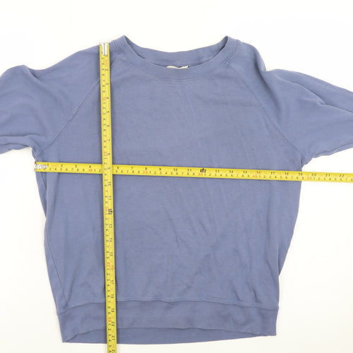 Hush Womens Blue XS Pullover Cotton Sweatshirt Casual