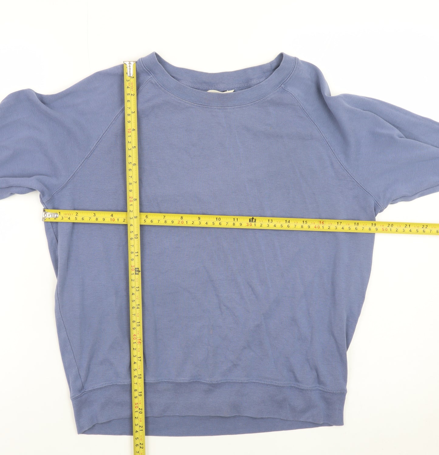 Hush Womens Blue XS Pullover Cotton Sweatshirt Casual