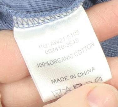 Hush Womens Blue XS Pullover Cotton Sweatshirt Casual