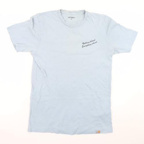Carhartt Blue Unisex Adults Small Graphic Short Sleeve Cotton T-Shirt