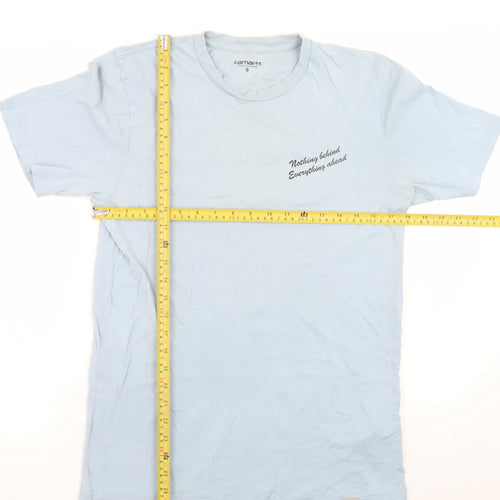 Carhartt Blue Unisex Adults Small Graphic Short Sleeve Cotton T-Shirt