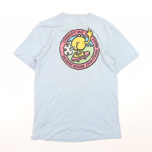 Carhartt Blue Unisex Adults Small Graphic Short Sleeve Cotton T-Shirt
