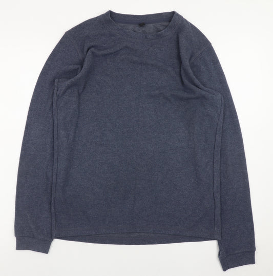 Uniqlo Men's Blue Knit Pullover Sweatshirt Size M