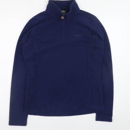 Brasher Men's Blue Fleece 1/2 Zip Pullover Sweatshirt M